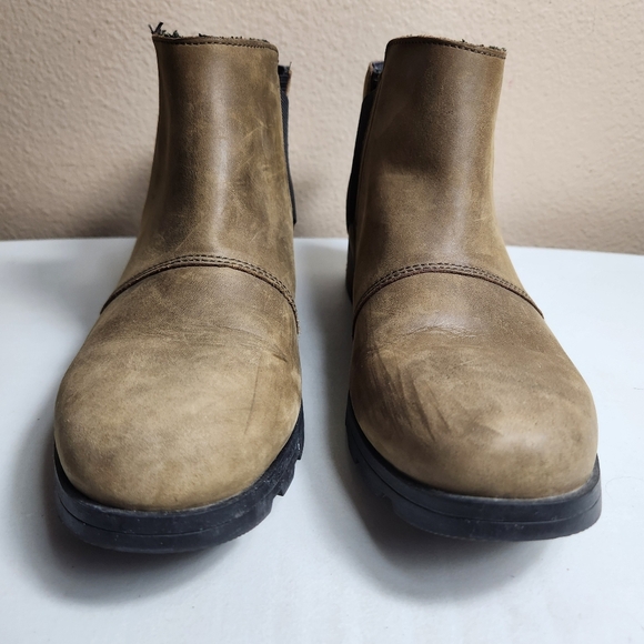 Sorel Emelie III Womens |10| Tobacco Brown Waterproof Leather Chelsea Bootie - Picture 6 of 9